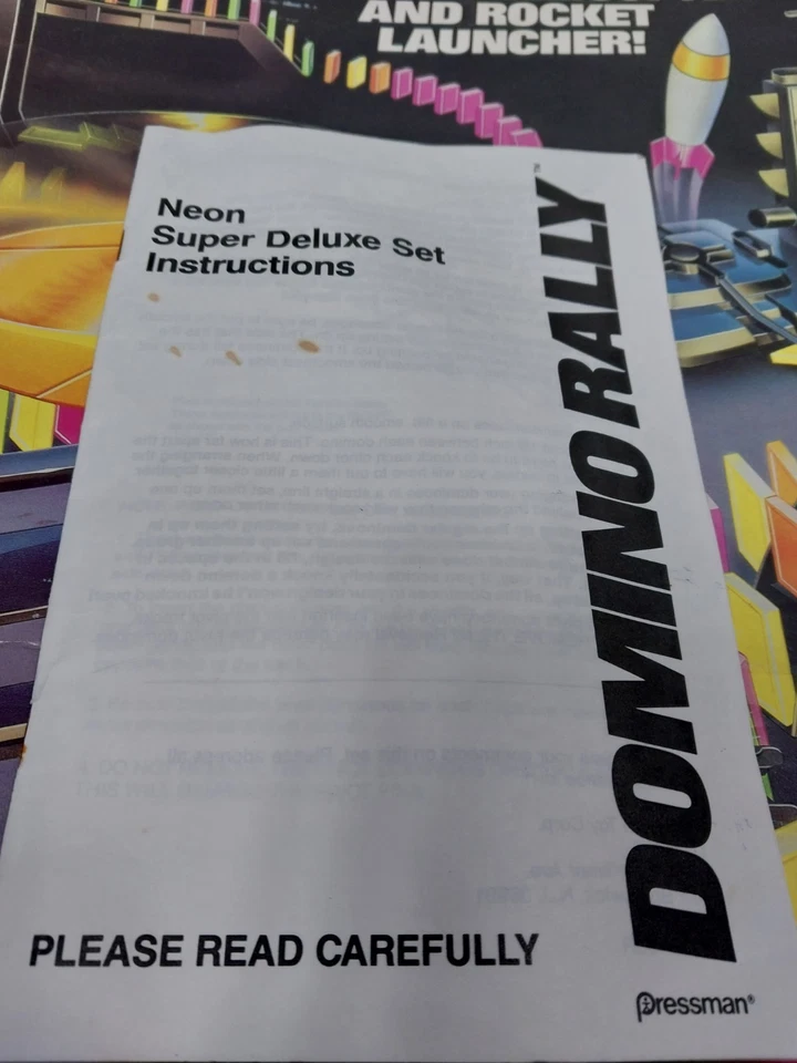 Domino Rally Delux Neon Vintage Game 1990 - Image 4 of 4