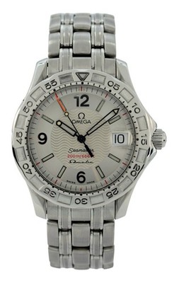 Omega 37mm Men's Omegamatic Seamaster Autoquartz Silver Dial Watch