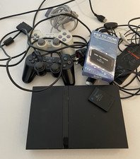 PlayStation 2 Slim PS2 Console inc. Controllers, Memory Card, Kaico HDMI adaptor