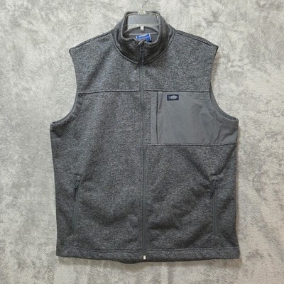 AFTCO Vest Mens Large Black Full Zip Fleece Performance Fishing Outdoor