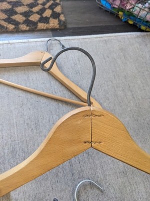 Vintage 50s/60s Wooden Hanger LOT OF 10 Branded & Unmarked USA