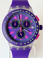 Limited Edition SWATCH Purp Lol Chrono Chronograph Watch SUSK400 42mm NEW