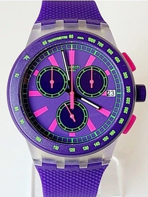 Limited Edition SWATCH Purp Lol Chrono Chronograph Watch SUSK400 42mm NEW