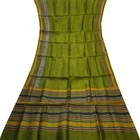 Namaste Vintage Green Sarees 100% Pure Silk Printed Indian Sari 5YD Craft Fabric