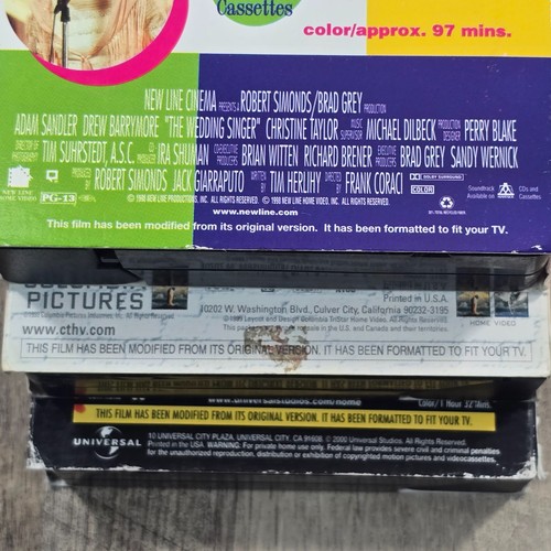 Adam Sandler VHS Lot - Happy Gilmore, Big Daddy, & The Wedding Singer - Foto 5 di 5