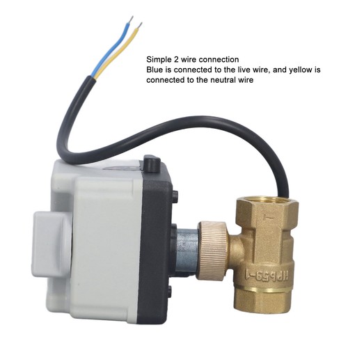 DC12-24V Motorized Ball Valve 2 Ways Generally Closed DN15 Electric Brass Bag - Picture 10 of 12