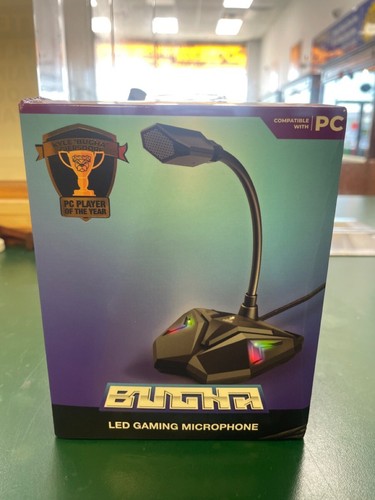 BUGHA LED RGB GAMING PC ADJUSTABLE FLEXIBLE MICROPHONE W/BRAIDED COR (EZ2003482)