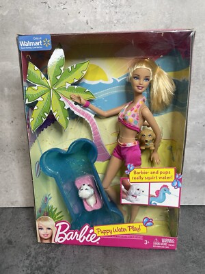 NEW Barbie  doll and pups really squirt water ! 2011 IN BOX SEALED FREE SHIPPING