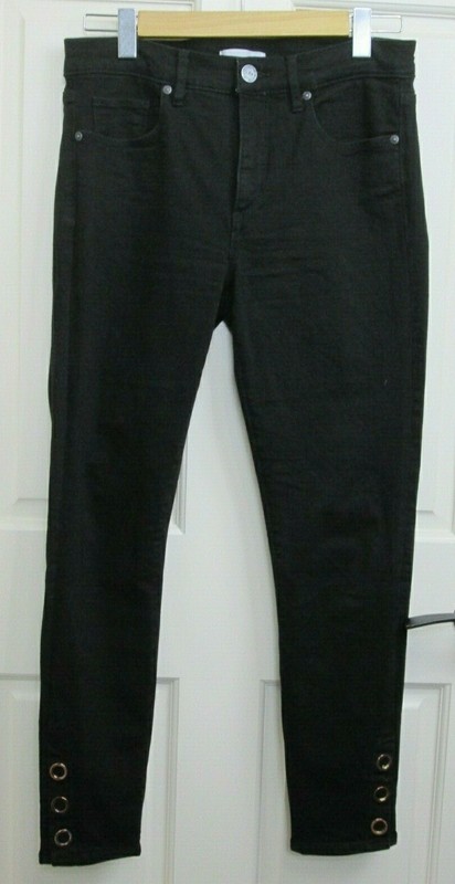 Ann Taylor Loft Black Skinny Jeans Womens Size 25/6 31x26 Stretch 64-24996