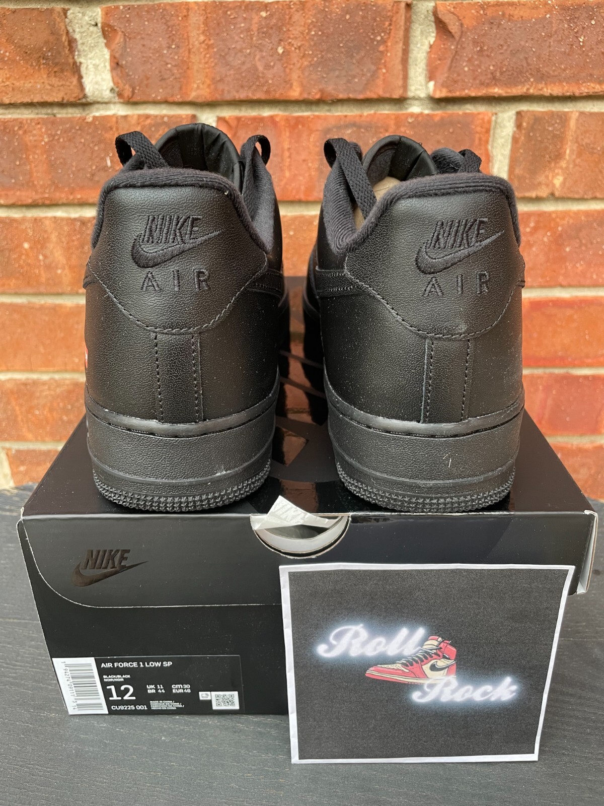 Size+12+-+Nike+Air+Force+1+Low+x+Supreme+Box+Logo+-+Black for sale online