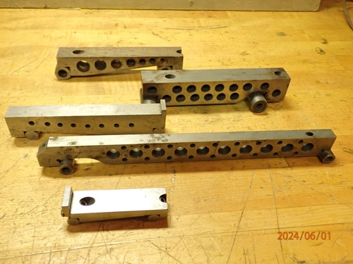 5 OLDER MACHINIST MADE SINE BARS JIG FIXTURE INSPECTION TOOLING