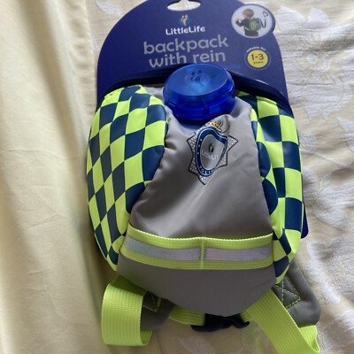 LittleLife Polizei Kleinkind Rucksack mit Kindersicherheitszügel Neu