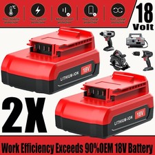 2PACK 18V Lithium Ion Battery FOR Porter Cable 18 Volt PC18B PC18BL PC18BLX Tool