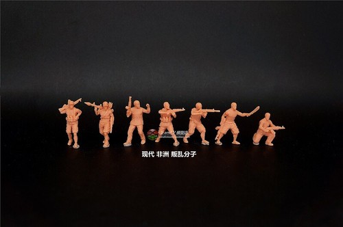 1/72 Afrika "Rebellenstreitkräfte" 7 Mann Gruppe Soldatenmodell (3D gedruckt) - Bild 2 von 2