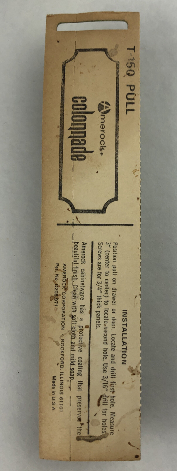 Amerock Colonnade Drawer Pull T-150 NOS Vintage 