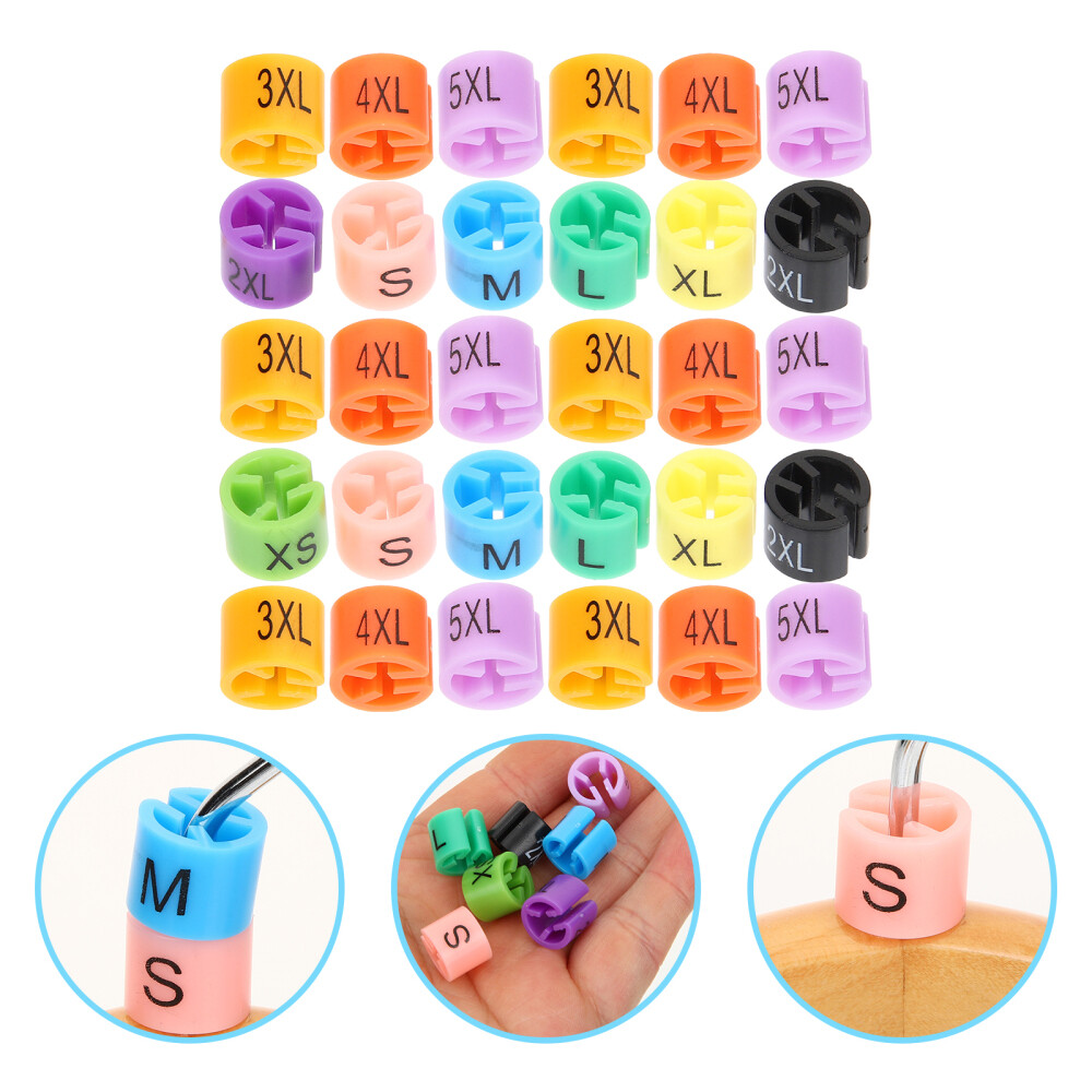 200pcs Color Coded Clothes Hanger Size Markers for Clothing Racks eBay