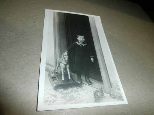 6 Antique Photo Postcards Children w/ Dolls Horse Animal Toys - Picture 7 of 14
