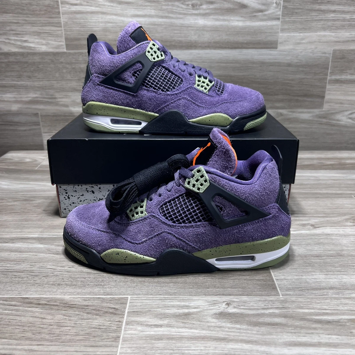 Air Jordan 4 Retro Suede Sneakers in Purple - Nike