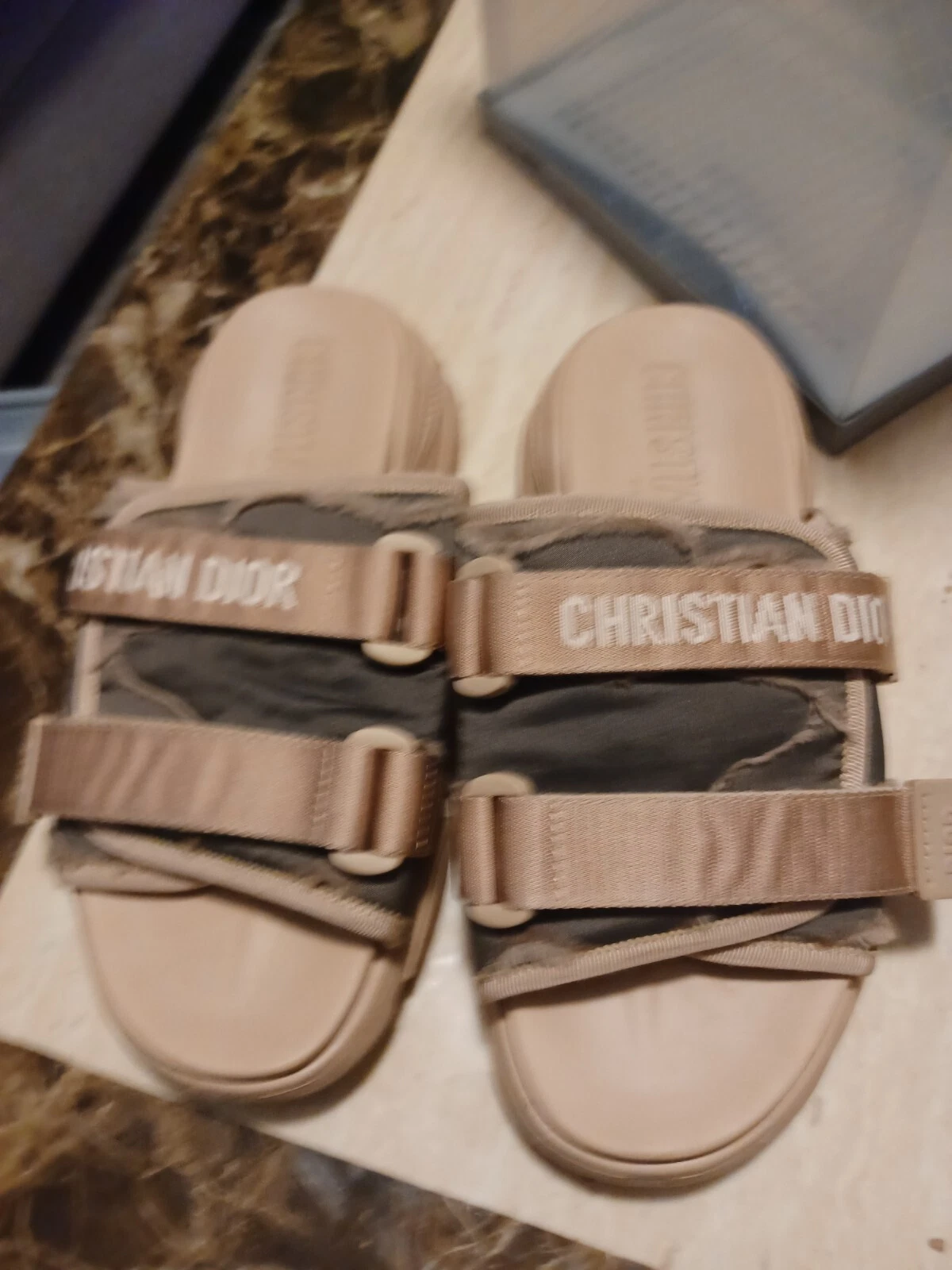 dior Christian Dior Neutrals Slides
