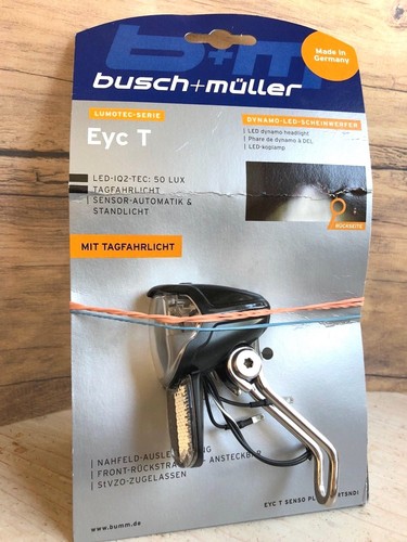 Busch & Müller LUMOTEC IQ2 Sensor Automatic Standlicht Eyc T LED Dynamo 50 LUX