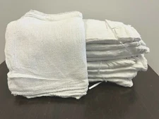1000 PIECES NEW WHITE INDUSTRIAL SHOP RAGS CLEANING TOWELS 14x14 inches