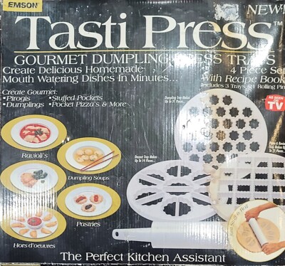 Emson Tasti Press Pasta Pierogi Ravioli Empenada Dumpling WANTON Press Trays