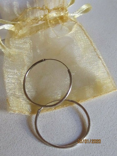 Créoles Argent 925 – 3 Rangées, Diamètre 5 Cm, Avec Pochette, NEUVES