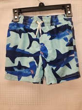Carters Boys Swim Trunks Size 3t Sharks Lined Drawstring