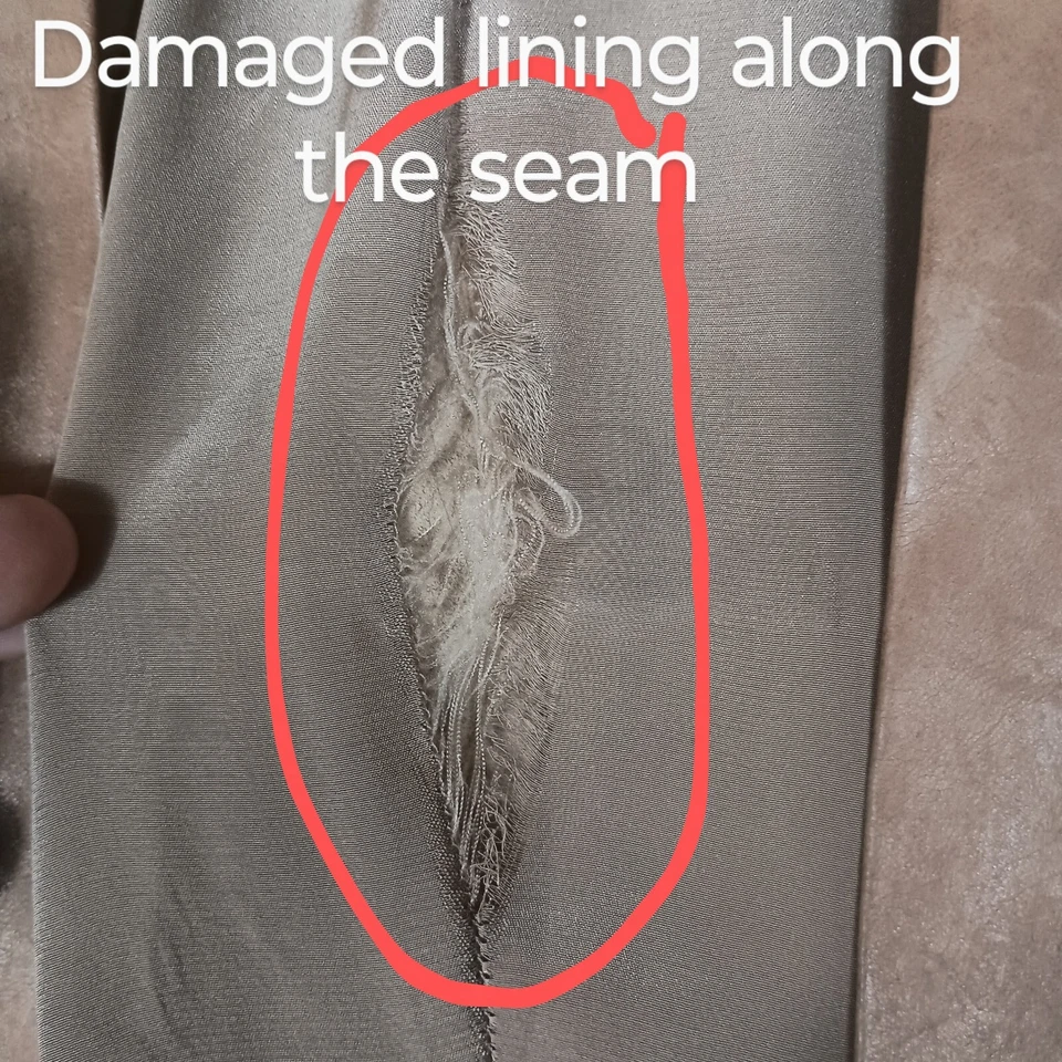 Haute Hippie Blazer Women's Small Beige Genuine Lamb Leather Open-Front Jacket - Image 4 of 4