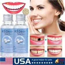 2X Temporary Tooth Repair Kit False Teeth Solid Glue Teeth Gaps Denture Adhesive