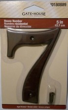 GATEHOUSE 5-inch AGED BRONZE HOUSE NUMBER 7 0180889 