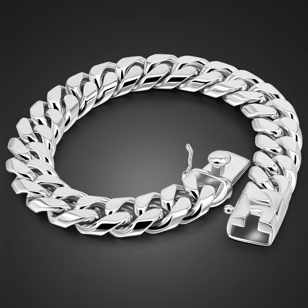 Bottega Veneta Sterling Silver Chain Bracelet - Men - Silver Jewelry