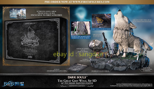 First 4 Figures Dark Souls Sif The Great Grey Wolf Model EX. Statue In Stock - Picture 3 of 4