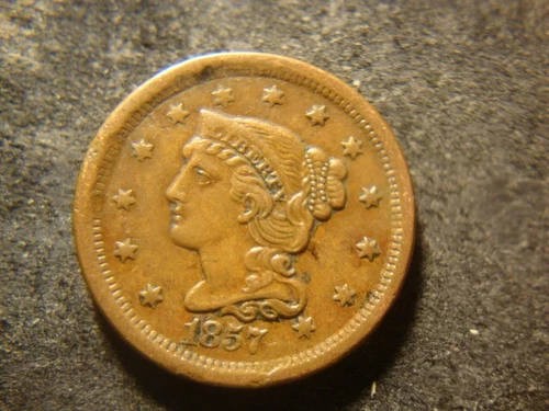 Photo of a 1857-P Large Cent from an eBay listing that sold on Jul 18, 2026