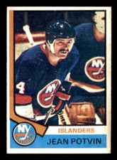 1974 Topps Hockey #101 Jean Potvin VG *d2