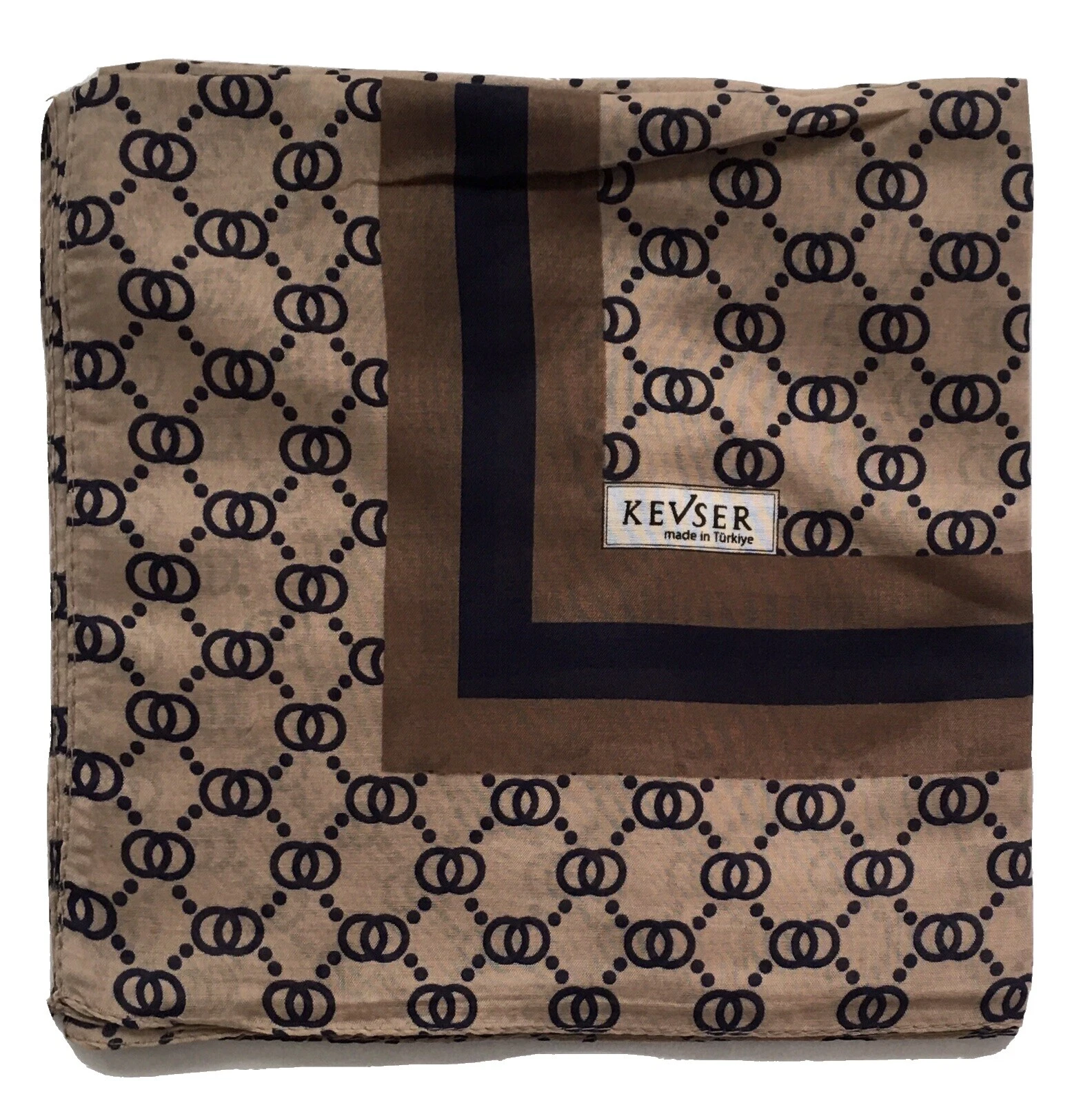 Хлопковые геометрические коричневые шарфы и палантины для женщин