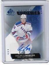 2015-16 UPPER DECK SP GAME USED OSCAR LINDBERG AUTHENTIC ROOKIES AUTOGRAPH
