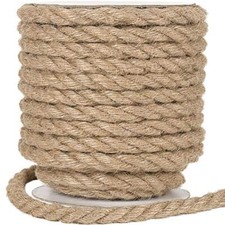 12mm Jute Rope, 33 Feet Natural Heavy Duty Brown Twine for Crafts,