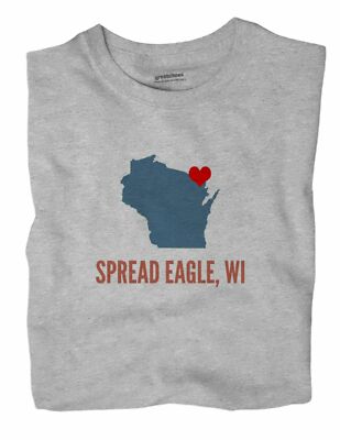 Spread Eagle Wisconsin WI T-Shirt HEART