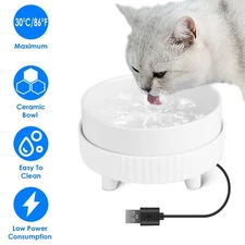 Heated Water Bowl Heated Pet Water Bowl Food Warmer USB Pet Thermal Bowl Pet Toy