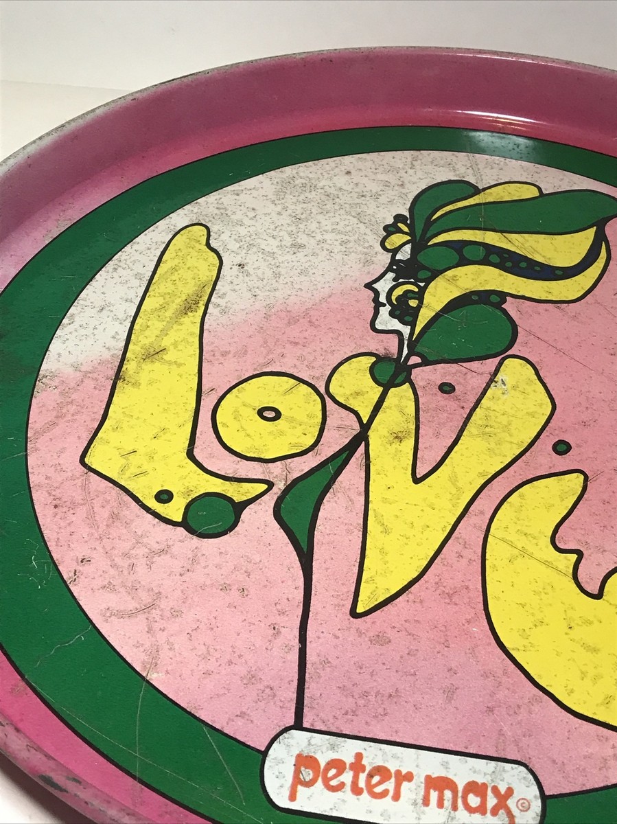 Vintage Peter Max “LOVE” Metal TRAY 13