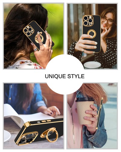 For iPhone 15 14 13 12 11 Pro Max Shockproof Kickstand Ring Rugged Case Cover - Picture 10 of 199
