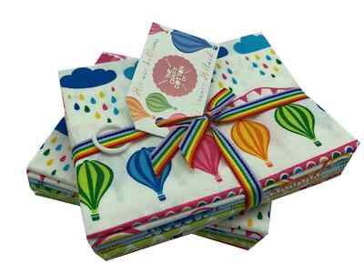 Patchworkstoff,  5 Fat Quarter Paket, Craft Cotton - Hot Air Balloon - Reise