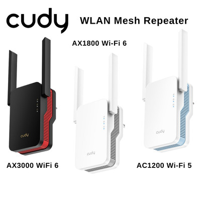 WLAN Mesh Repeater Cudy AP mode 5GHz / 2.4GHz Gigabit Ethernet WPS button