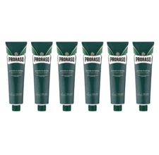 Proraso Shaving Cream in Tube Refreshing - Green 5.2 oz - 6 Pack