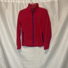 Columbia Girls Fleece Full Zip Jacket Pink w/ Blue Trim Size 14/16 Youth