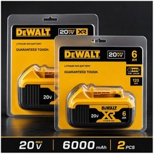 DEWALT 20V MAX XR 6Ah Battery 2 Pack 6000mAh 120Wh Lithium Ion