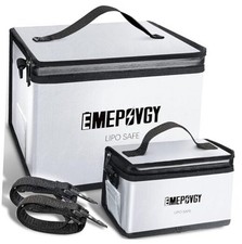 Fireproof Battery Safe Bag Explosionproof Battery Storage Guard Pouch for Grey
