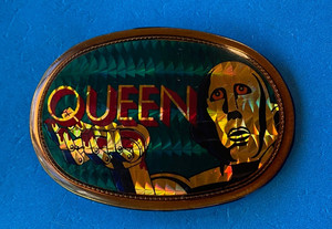 QUEEN VINTAGE 1977 PACIFICA COLLECTIBLE ROCK & ROLL PRISM BELT BUCKLE