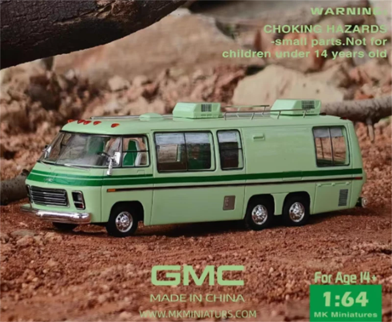Green HEC GMC Motor Home Road Trip RV Van Diecast Resin Toy 1:64 Model NEW - Image 2 of 4